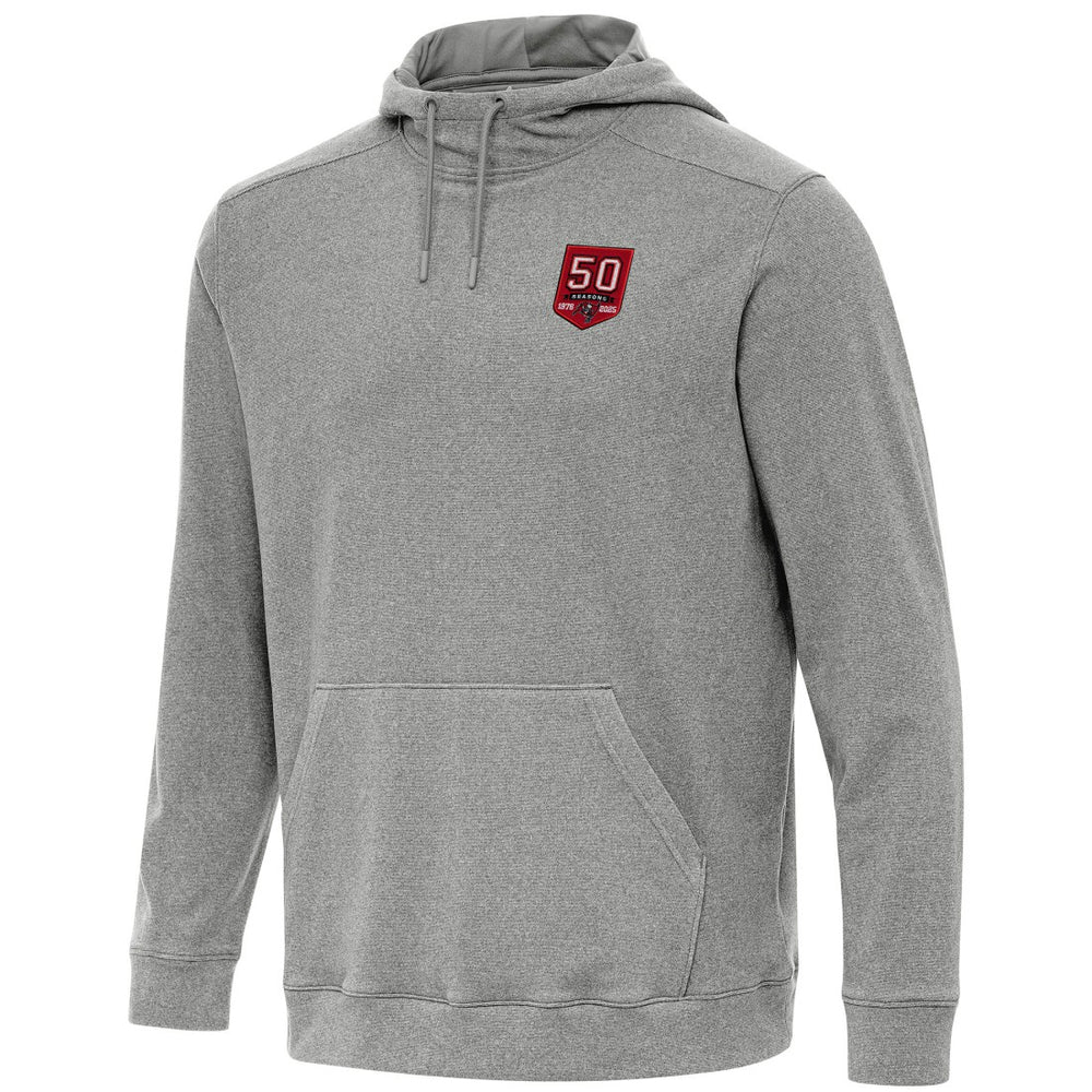 Tampa Bay Buccaneers Antigua 50th Season Cloud Hoodie - Heather Black discount