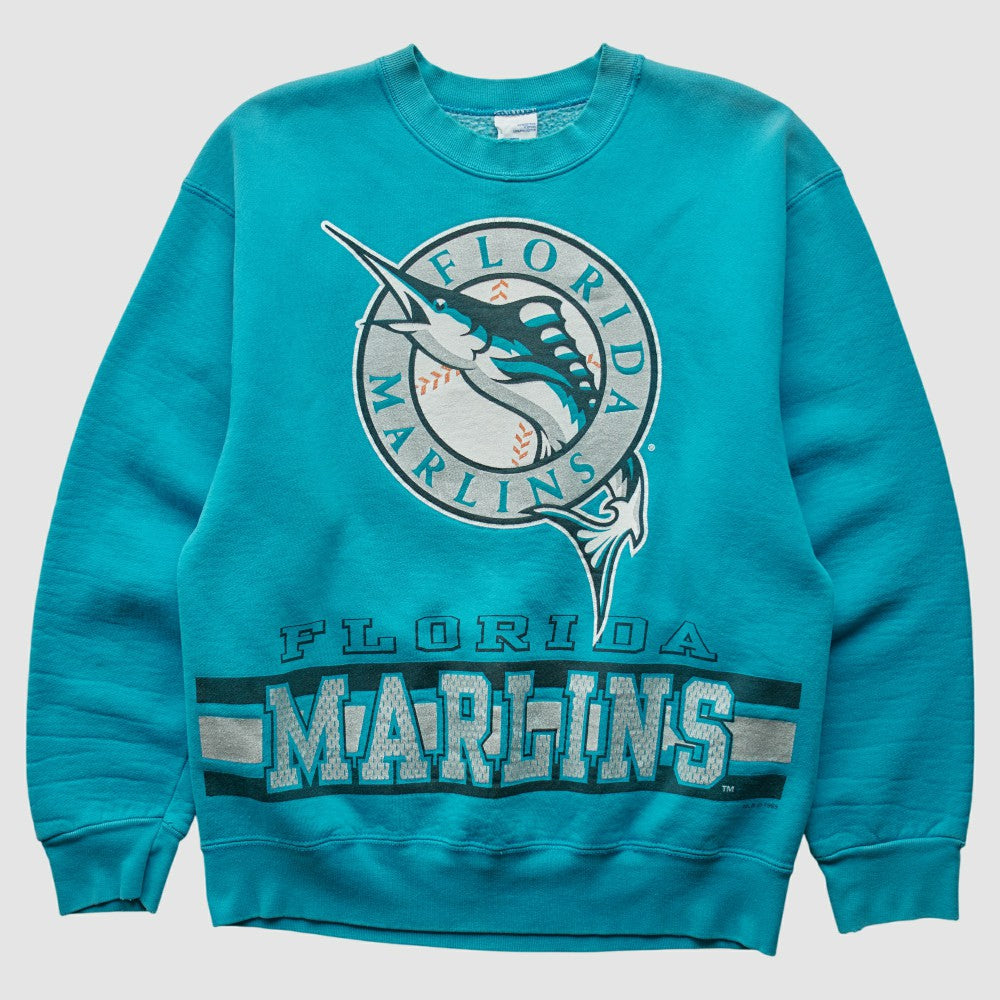 Miami Marlins 90s Pullover Sweatshirt Teal Vintage