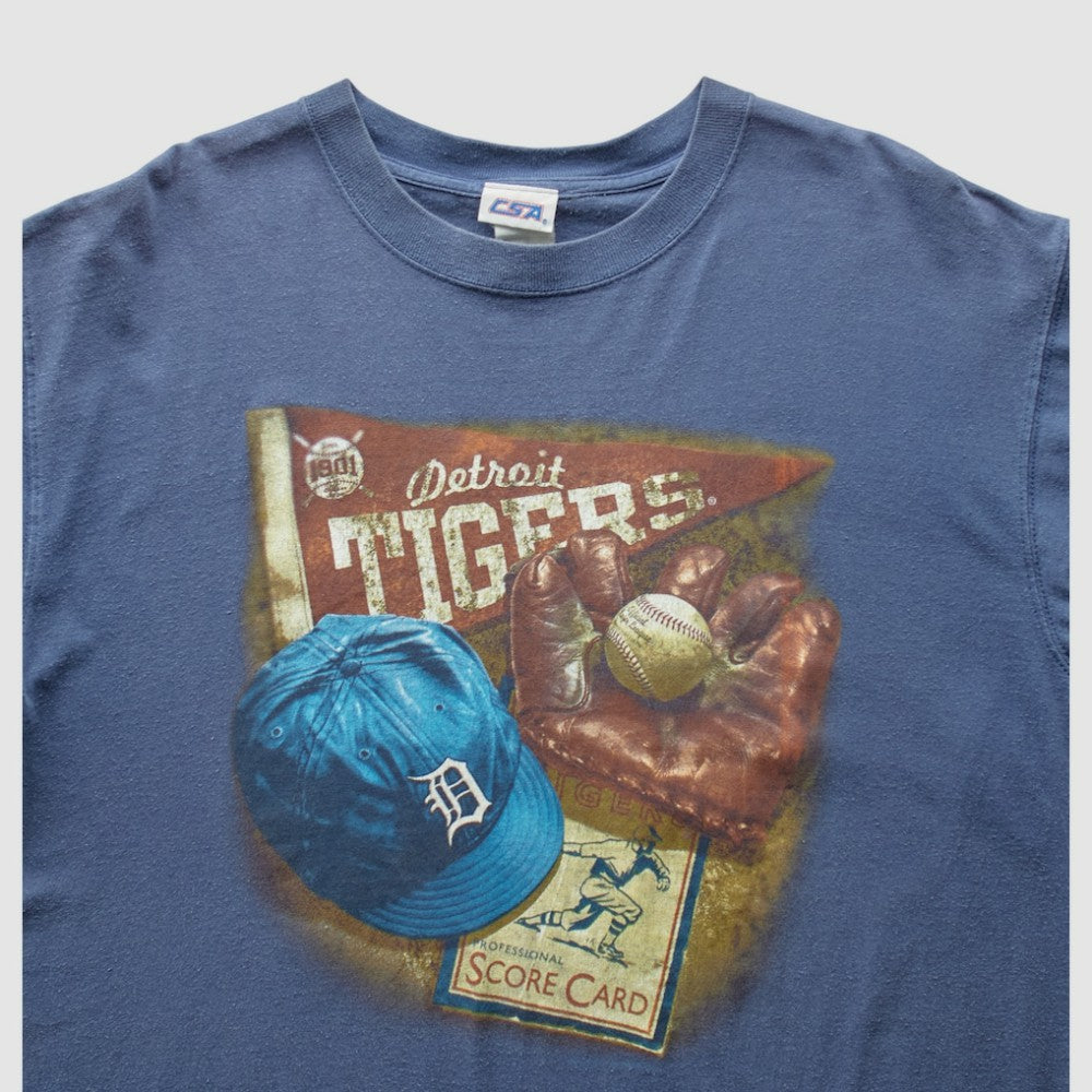 Detroit Tigers 2000s T-Shirt Blue Vintage
