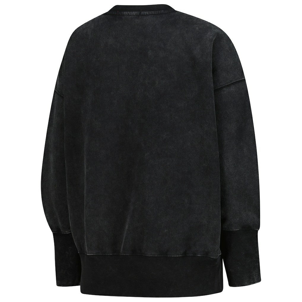 Dallas Cowboys Women's Delineate Mineral Wash Crewneck Sweatshirt - Black discount