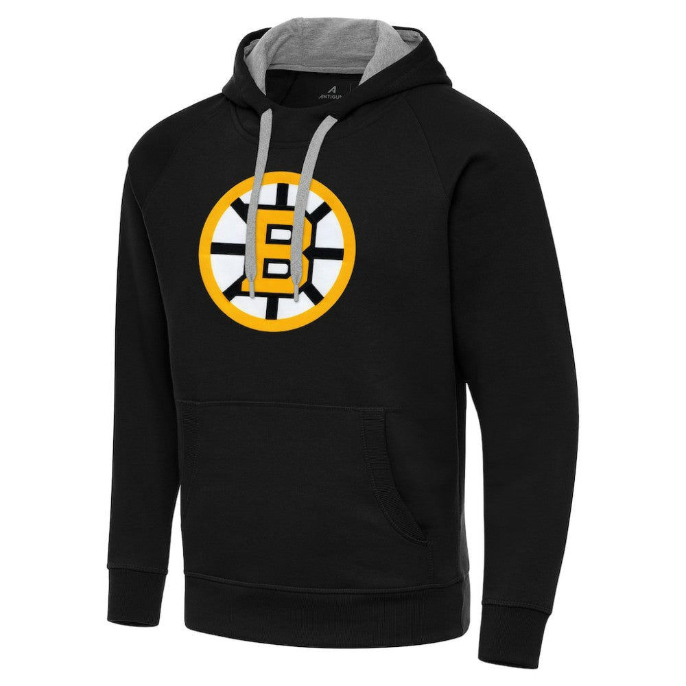Boston Bruins Antigua Victory Pullover Hoodie - Black Hoodies