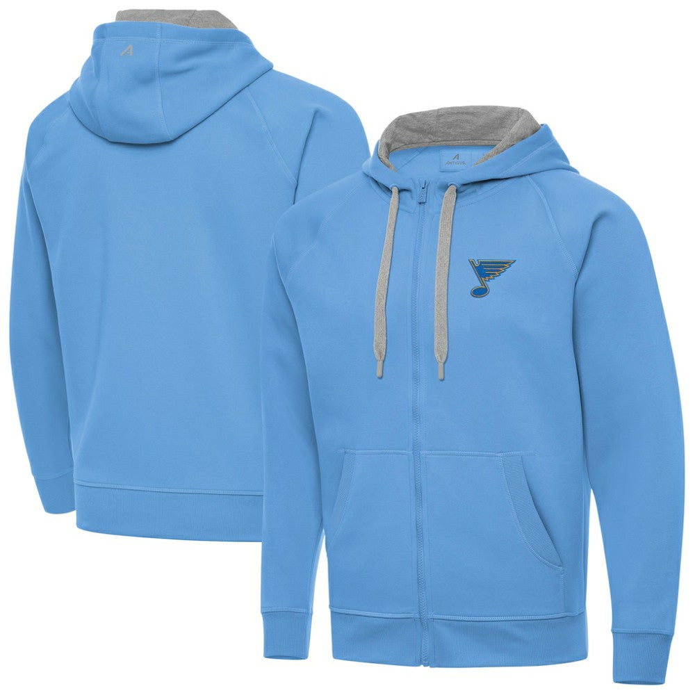 St. Louis Blues Antigua Victory Full-Zip Hoodie - Blue Hoodies