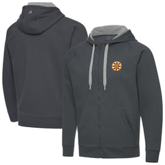 Boston Bruins Antigua Victory Full-Zip Hoodie - Charcoal Hoodies