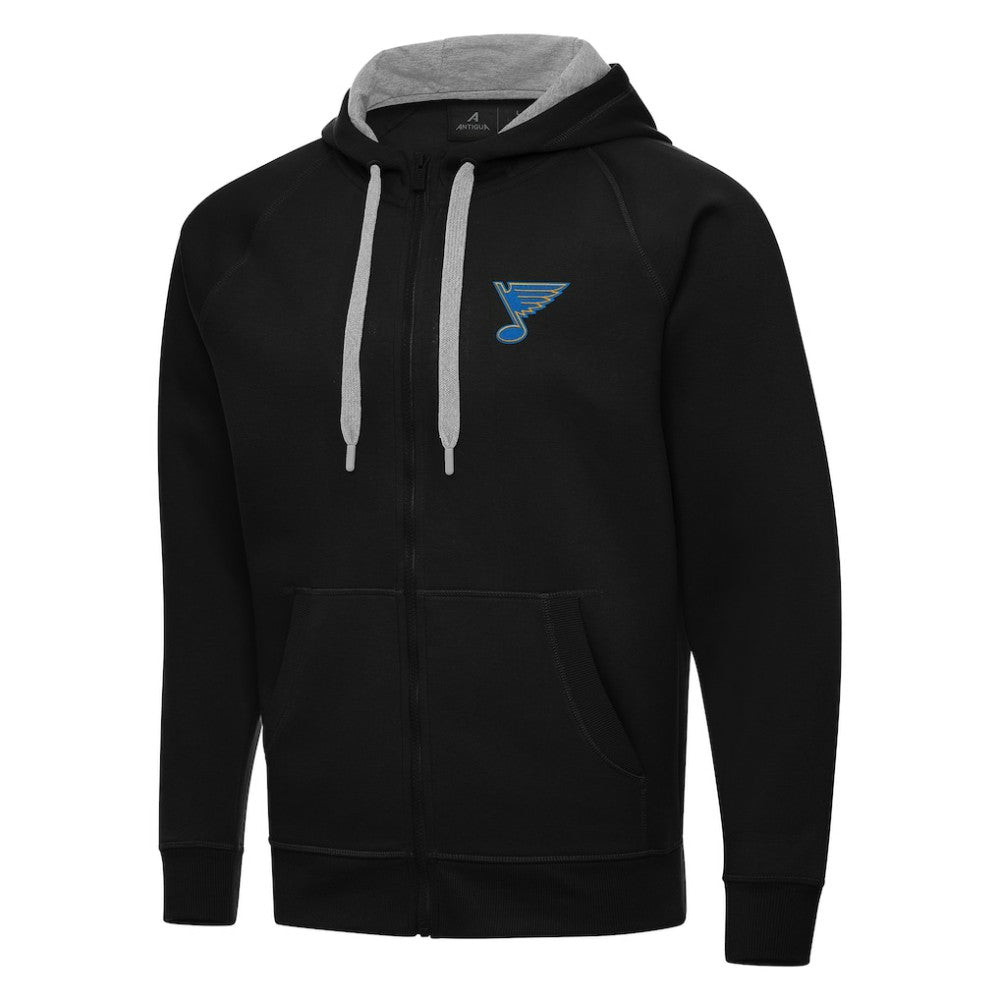 St. Louis Blues Antigua Victory Full-Zip Hoodie - Black Hoodies