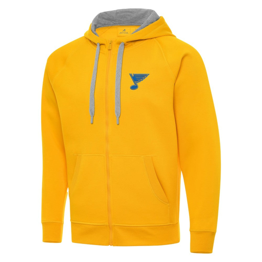 St. Louis Blues Antigua Victory Full-Zip Hoodie - Gold Hoodies