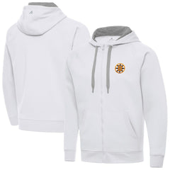 Boston Bruins Antigua Victory Full-Zip Hoodie - White Hoodies