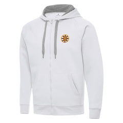 Boston Bruins Antigua Victory Full-Zip Hoodie - White Hoodies
