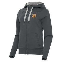Boston Bruins Antigua Women's Victory Full-Zip Hoodie - Charcoal Hoodies