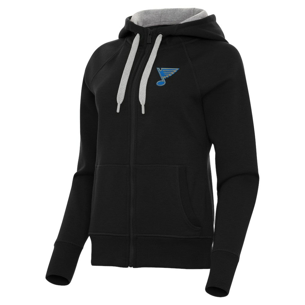 St. Louis Blues Antigua Women's Victory Full-Zip Hoodie - Black Hoodies