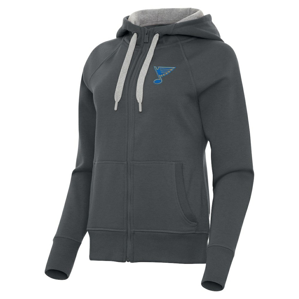 St. Louis Blues Antigua Women's Victory Full-Zip Hoodie - Charcoal Hoodies