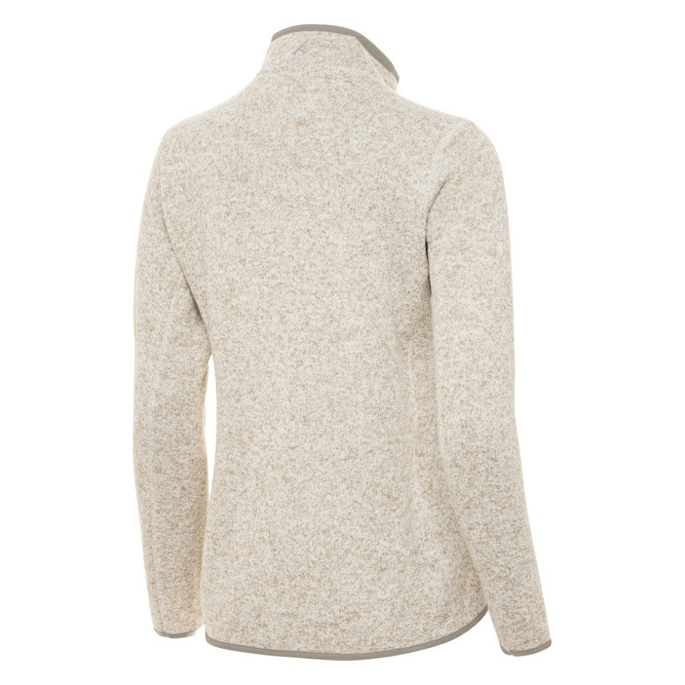 Boston Bruins Antigua Women's Fortune Half-Zip Pullover - Oatmeal Pullover