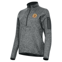 Boston Bruins Antigua Women's Fortune Half-Zip Pullover - Heather Black Pullover