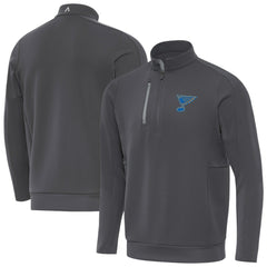St. Louis Blues Antigua Generation Quarter-Zip Pullover Top - Pewter Pullover
