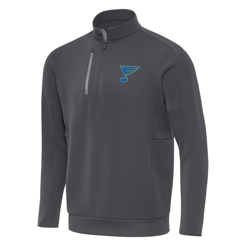 St. Louis Blues Antigua Generation Quarter-Zip Pullover Top - Pewter Pullover