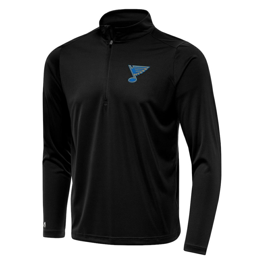 St. Louis Blues Antigua Tribute Lightweight Quarter-Zip Pullover - Black Pullover