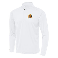 Boston Bruins Antigua Tribute Lightweight Quarter-Zip Pullover - White Pullover