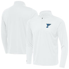 St. Louis Blues Antigua Tribute Lightweight Quarter-Zip Pullover - White Pullover