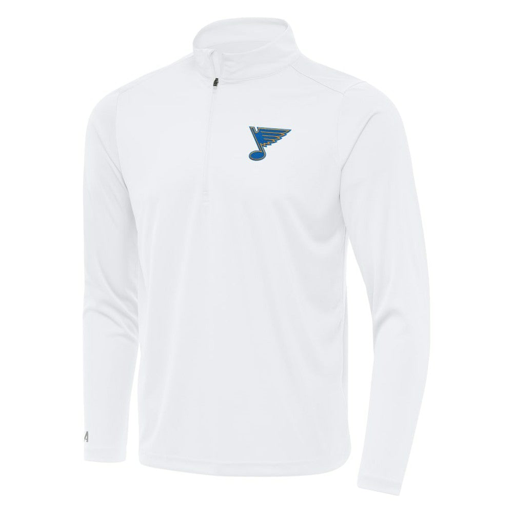 St. Louis Blues Antigua Tribute Lightweight Quarter-Zip Pullover - White Pullover
