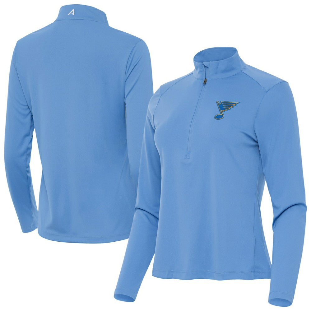 St. Louis Blues Antigua Women's Tribute Half-Zip Pullover - Blue Pullover