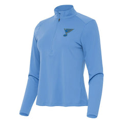 St. Louis Blues Antigua Women's Tribute Half-Zip Pullover - Blue Pullover