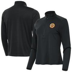 Boston Bruins Antigua Women's Tribute Half-Zip Pullover - Gray Pullover