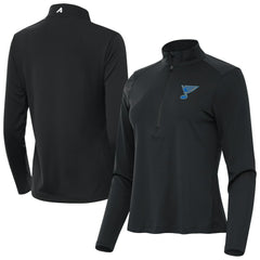 St. Louis Blues Antigua Women's Tribute Half-Zip Pullover - Gray Pullover