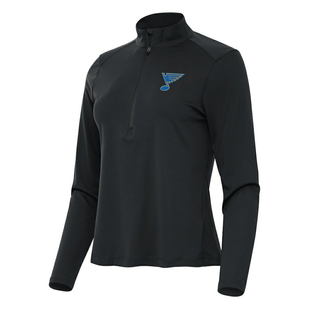 St. Louis Blues Antigua Women's Tribute Half-Zip Pullover - Gray Pullover