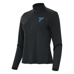 St. Louis Blues Antigua Women's Tribute Half-Zip Pullover - Gray Pullover