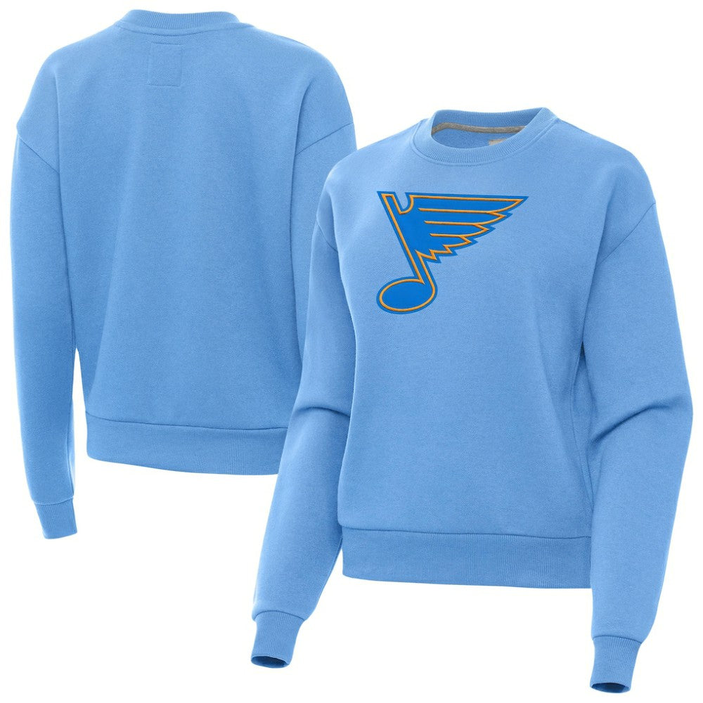 St. Louis Blues Antigua Women's Victory Pullover Sweatshirt - Blue Sweatshirts