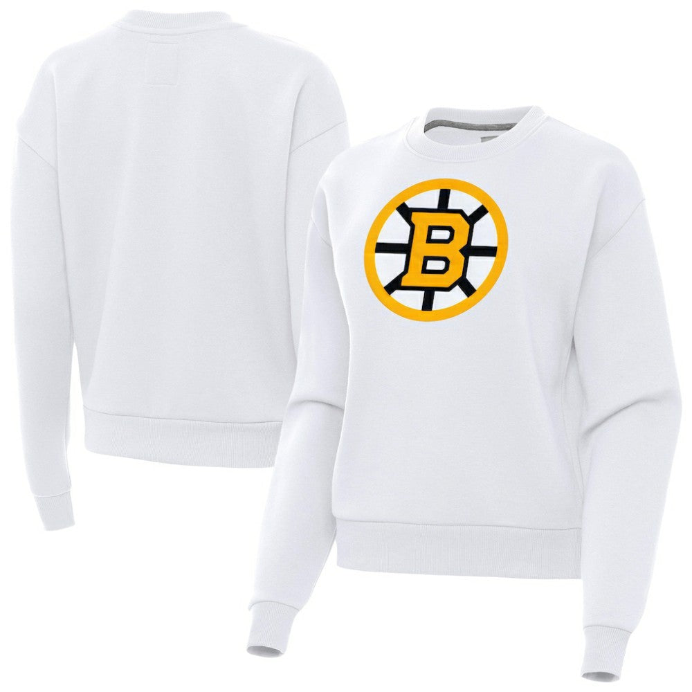 Boston Bruins Antigua Women's Victory Pullover Sweatshirt - White Sweatshirts