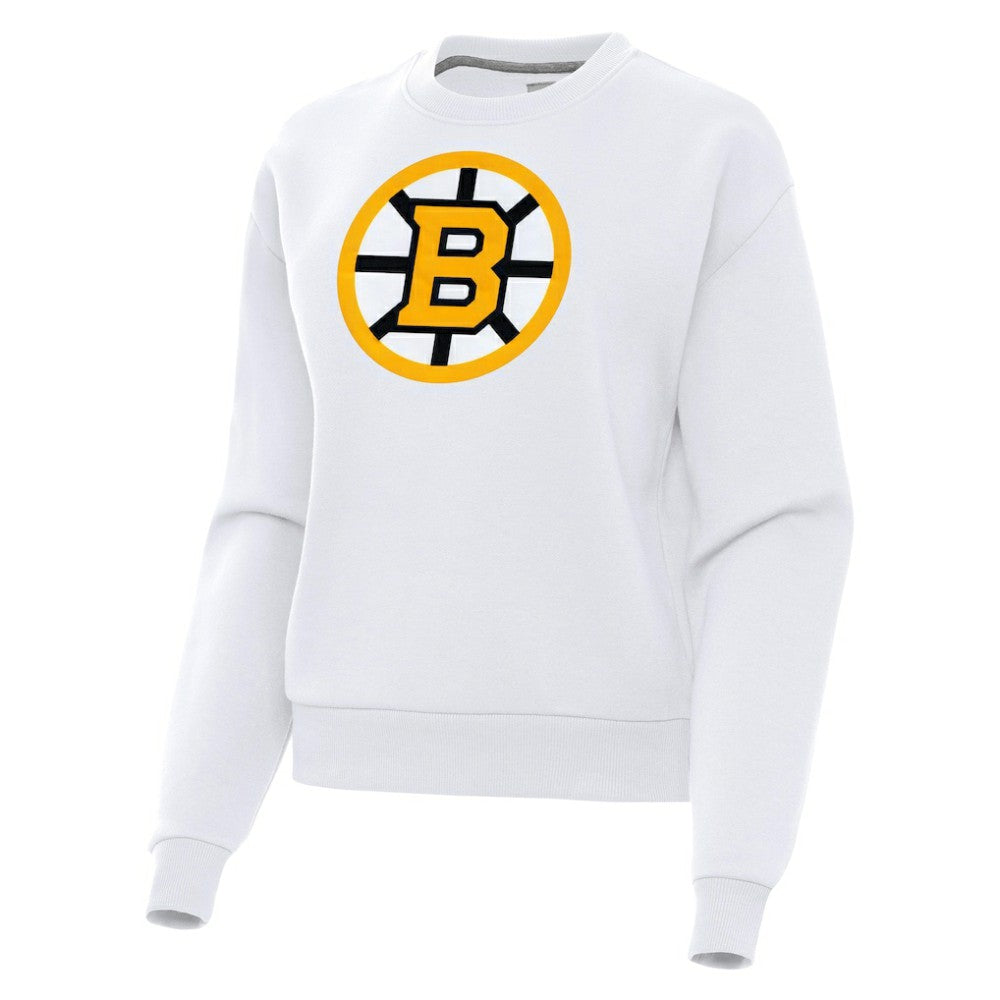 Boston Bruins Antigua Women's Victory Pullover Sweatshirt - White Sweatshirts