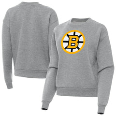 Boston Bruins Antigua Women's Victory Pullover Sweatshirt - Heather Gray Sweatshirts