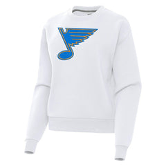 St. Louis Blues Antigua Women's Victory Pullover Sweatshirt - White Sweatshirts
