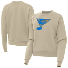 St. Louis Blues Antigua Women's Victory Pullover Sweatshirt - Khaki Sweatshirts