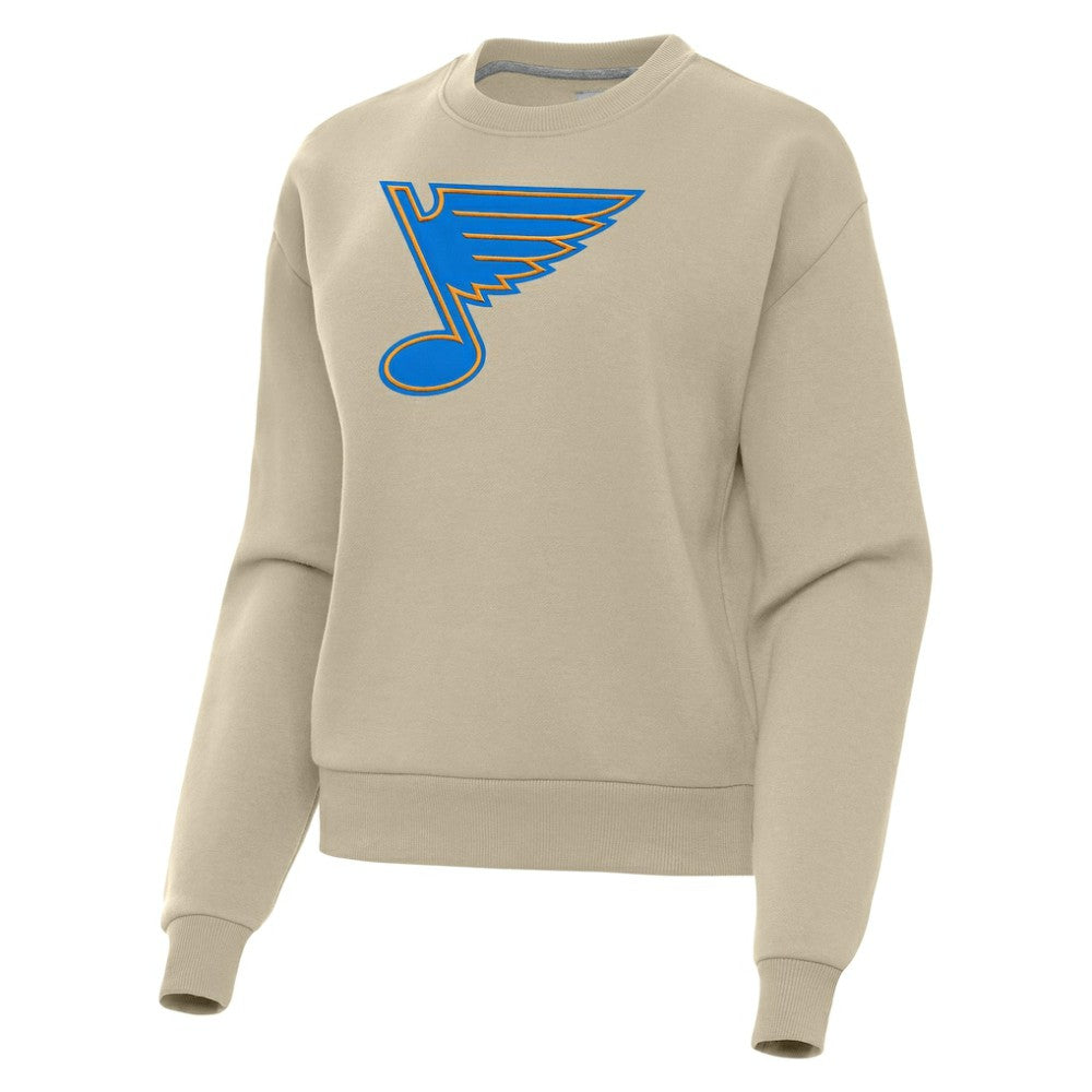St. Louis Blues Antigua Women's Victory Pullover Sweatshirt - Khaki Sweatshirts