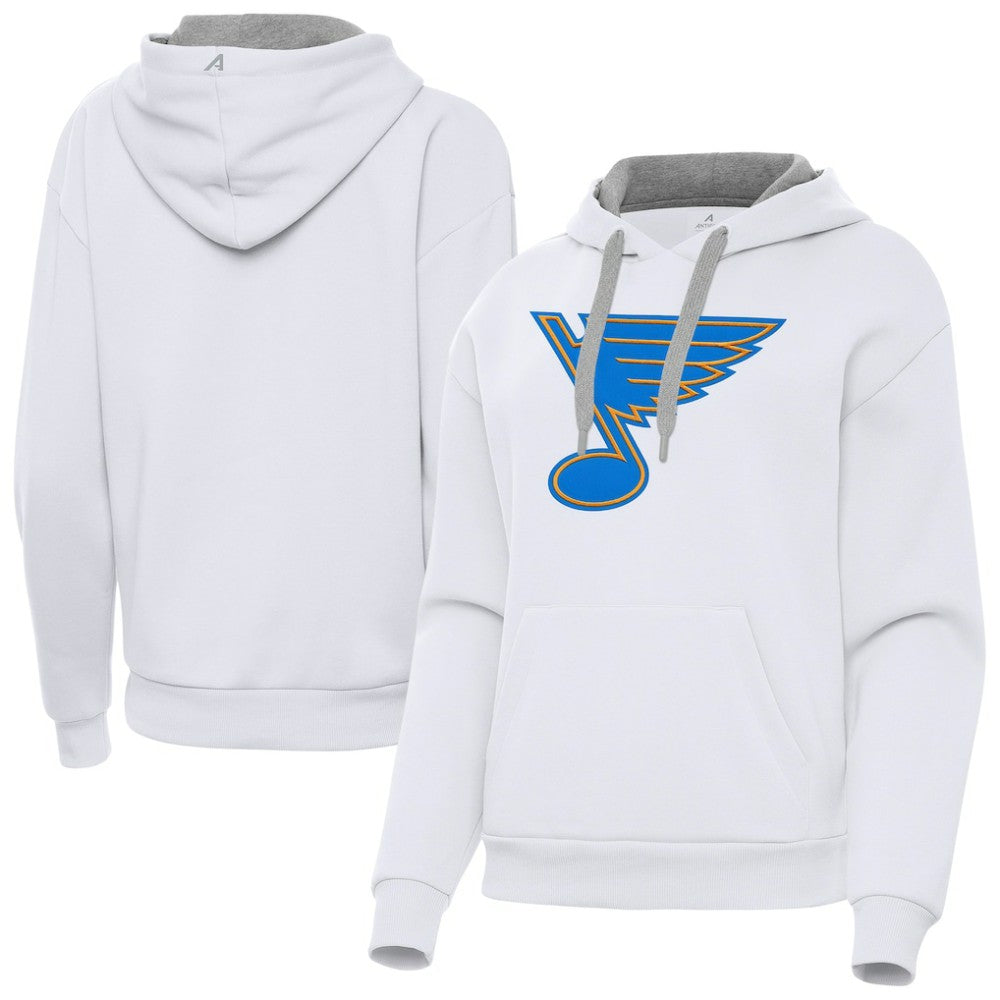 St. Louis Blues Antigua Women's Victory Pullover Hoodie - White Hoodies