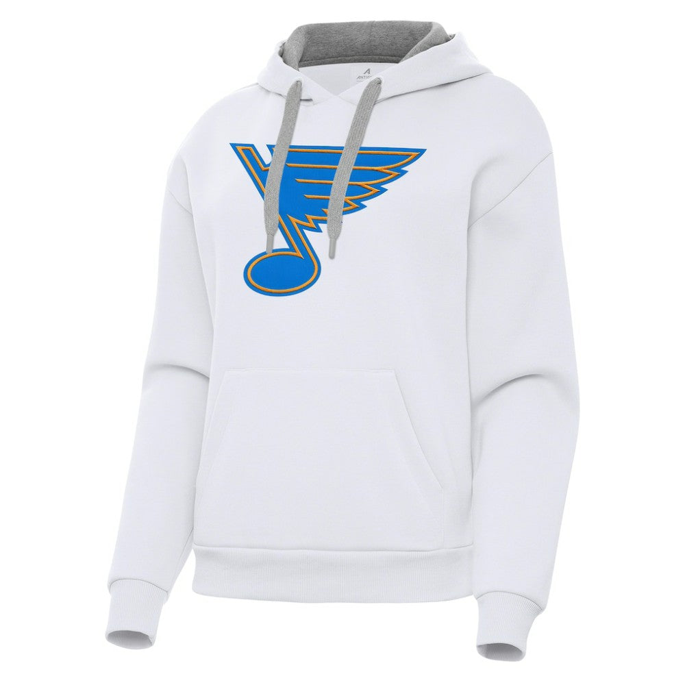 St. Louis Blues Antigua Women's Victory Pullover Hoodie - White Hoodies