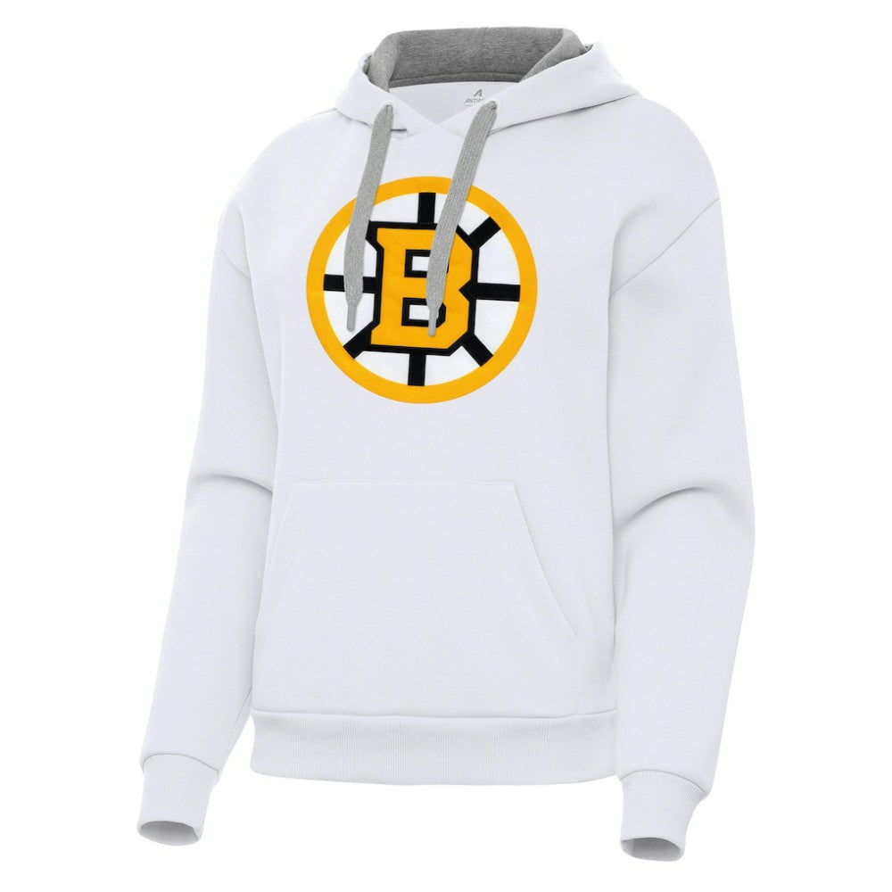 Boston Bruins Antigua Women's Victory Pullover Hoodie - White Hoodies