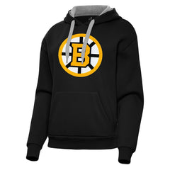 Boston Bruins Antigua Women's Victory Pullover Hoodie - Black Hoodies