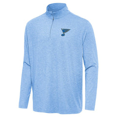 St. Louis Blues Antigua Hunk Lightweight Quarter-Zip Pullover - Heather Blue Pullover