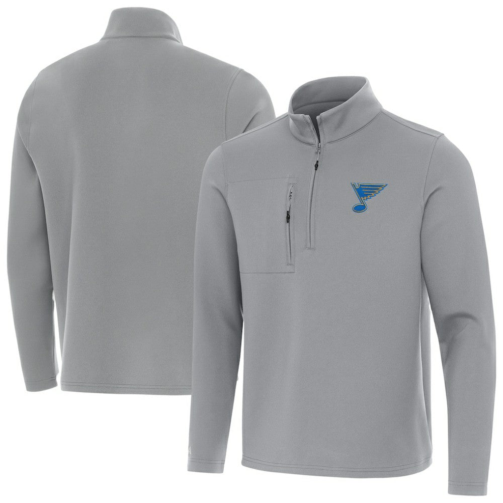 St. Louis Blues Antigua Insider Quarter-Zip Pullover - Gray Pullover