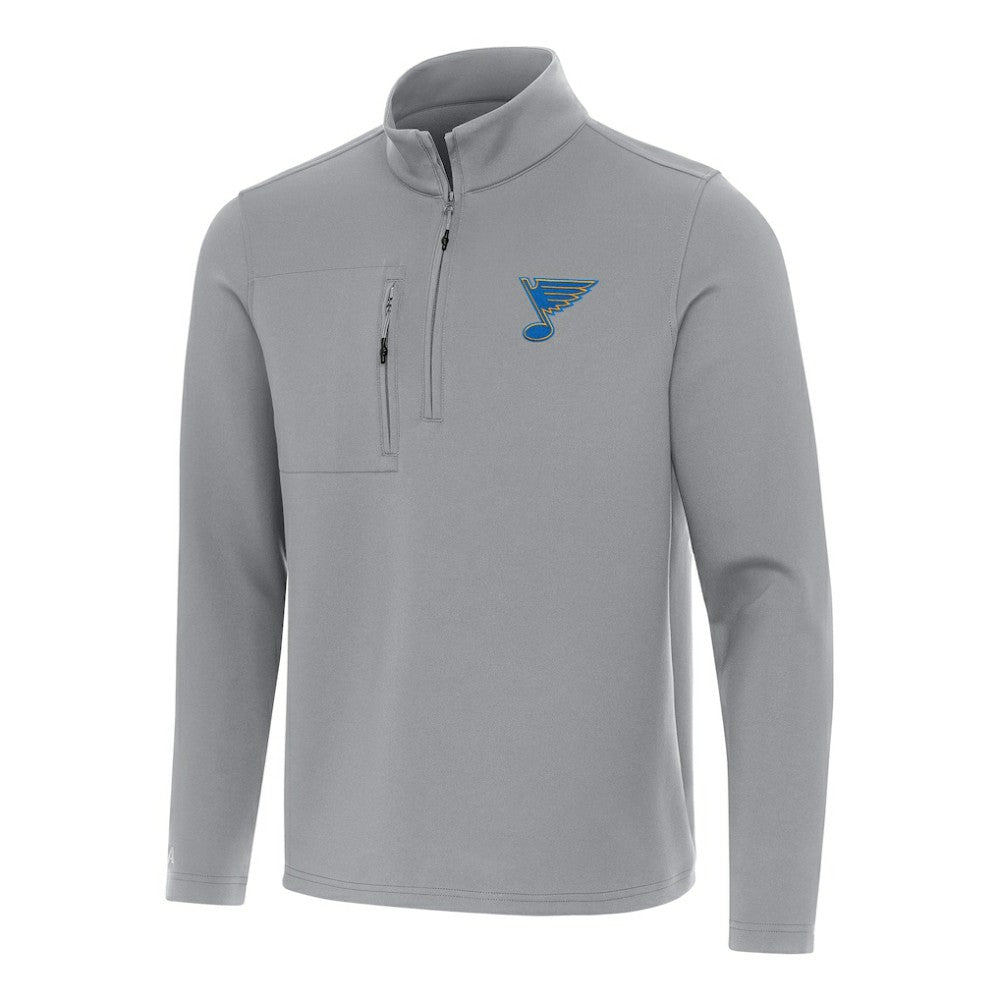 St. Louis Blues Antigua Insider Quarter-Zip Pullover - Gray Pullover