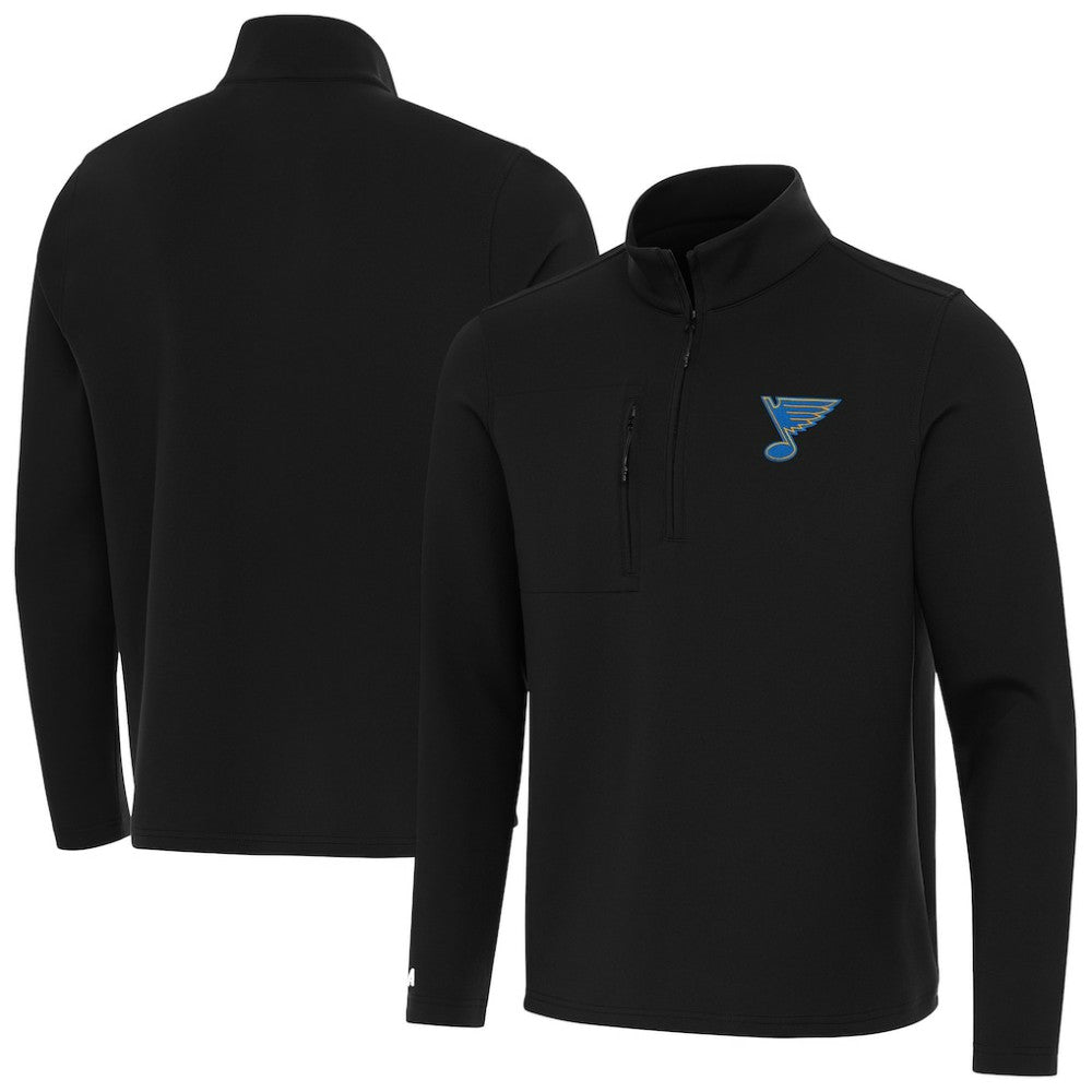 St. Louis Blues Antigua Insider Quarter-Zip Pullover - Black Pullover