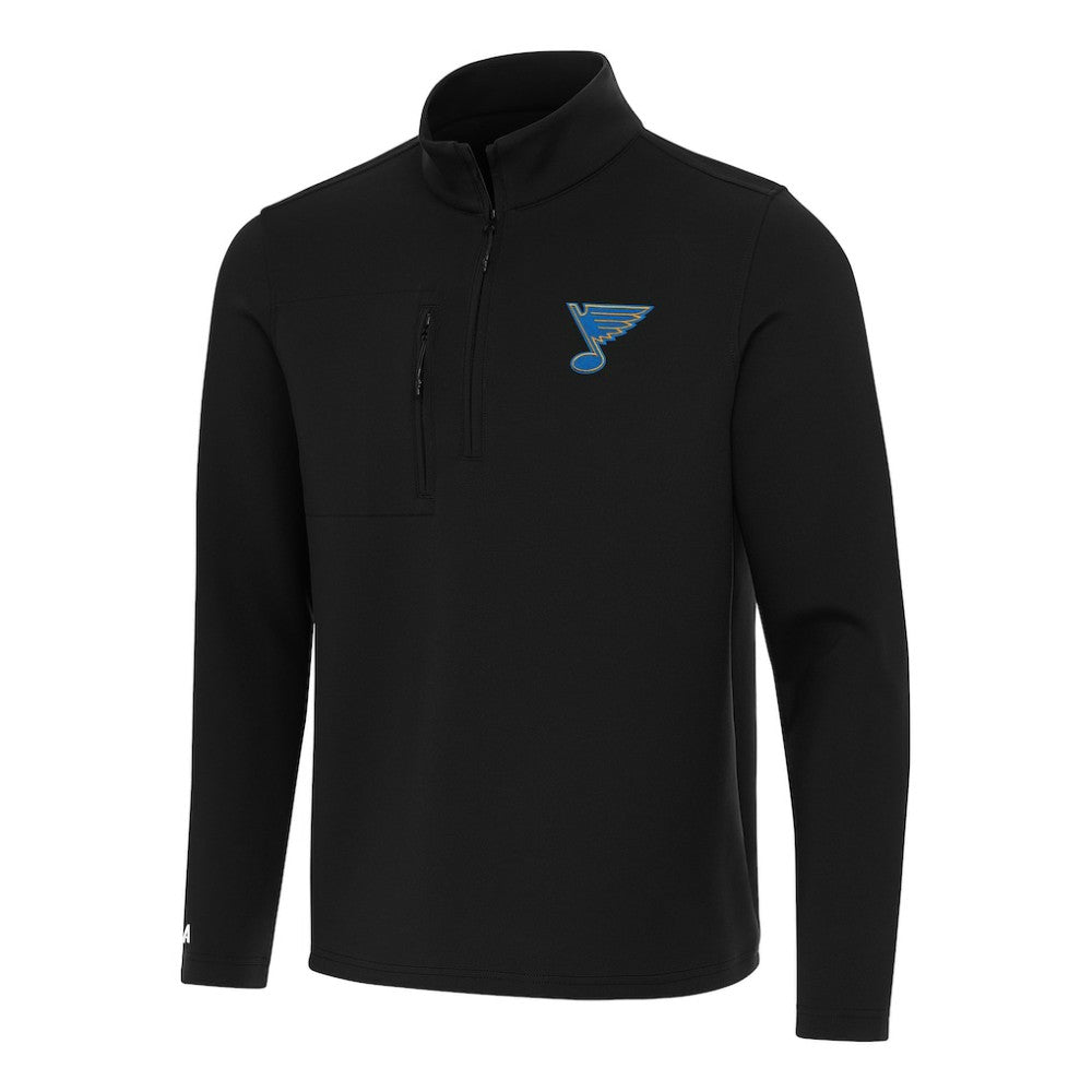 St. Louis Blues Antigua Insider Quarter-Zip Pullover - Black Pullover