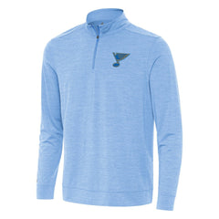 St. Louis Blues Antigua Bright Quarter-Zip Pullover - Heather Blue Pullover