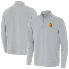 Boston Bruins Antigua Bright Quarter-Zip Pullover - Heather Gray Pullover