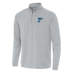 St. Louis Blues Antigua Bright Quarter-Zip Pullover - Heather Gray Pullover