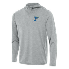 St. Louis Blues Antigua Tidy Quarter-Zip Hoodie - Heather Gray Hoodies