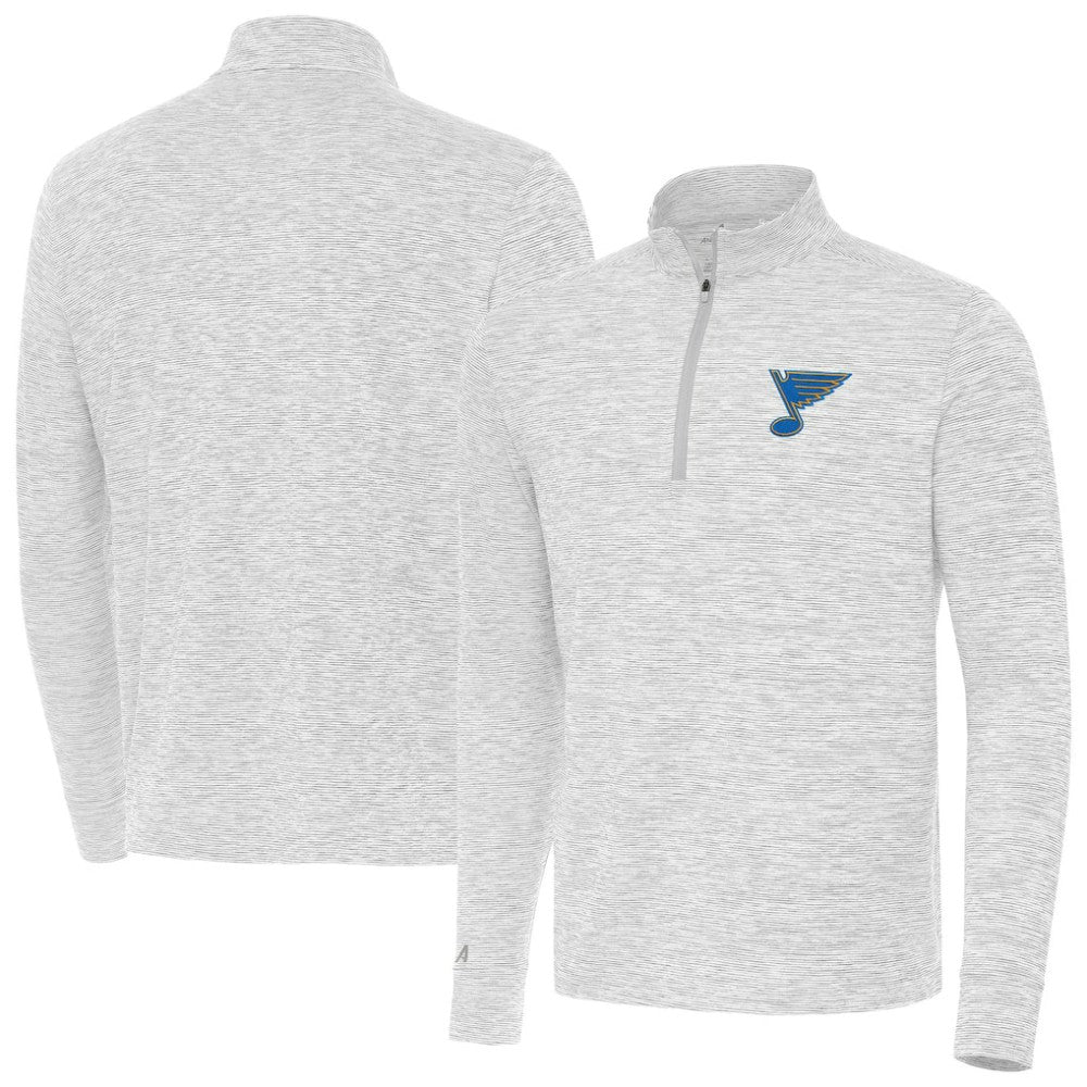 St. Louis Blues Antigua Cause Quarter-Zip Jacket - Gray Jackets