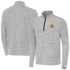 Boston Bruins Antigua Cause Quarter-Zip Jacket - Black Jackets